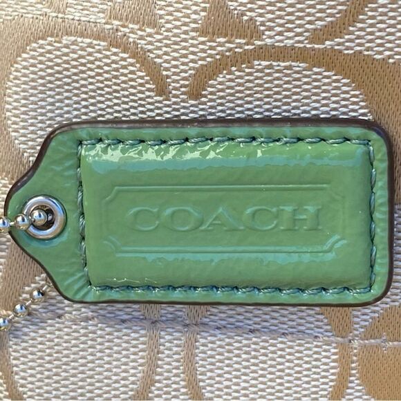 Vintage Coach Beige/Tan Colorblock Logo Adjustable Crossbody/Shoulder Bag. EUC - Picture 6 of 7